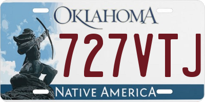 OK license plate 727VTJ