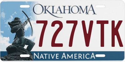 OK license plate 727VTK