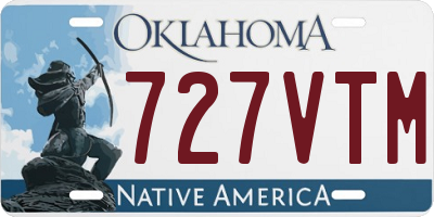 OK license plate 727VTM
