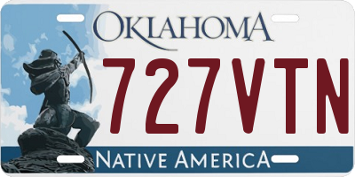 OK license plate 727VTN