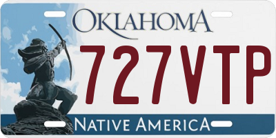 OK license plate 727VTP