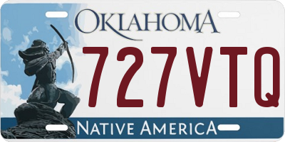 OK license plate 727VTQ