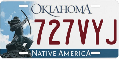 OK license plate 727VYJ