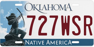 OK license plate 727WSR