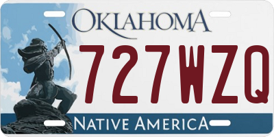 OK license plate 727WZQ