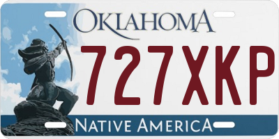OK license plate 727XKP
