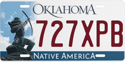 OK license plate 727XPB