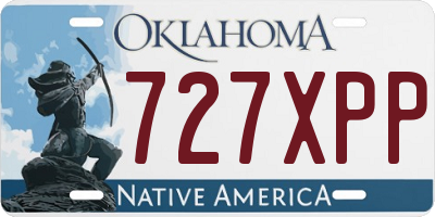 OK license plate 727XPP
