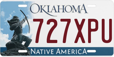 OK license plate 727XPU