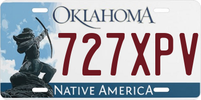 OK license plate 727XPV