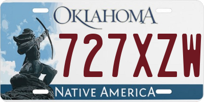 OK license plate 727XZW