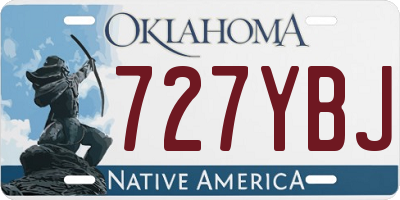 OK license plate 727YBJ