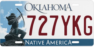 OK license plate 727YKG