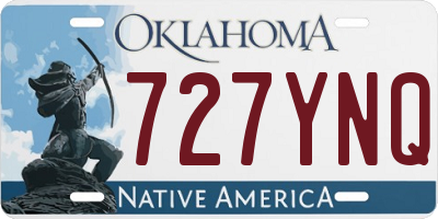 OK license plate 727YNQ