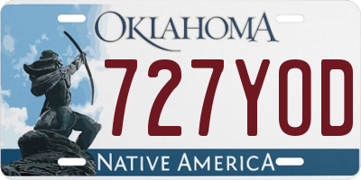 OK license plate 727YOD