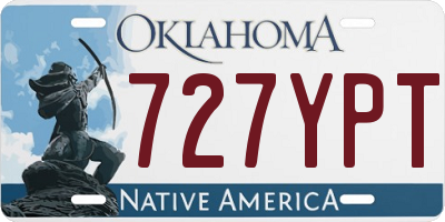 OK license plate 727YPT