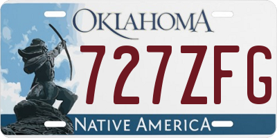 OK license plate 727ZFG