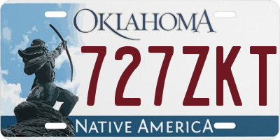 OK license plate 727ZKT