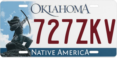 OK license plate 727ZKV
