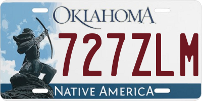 OK license plate 727ZLM