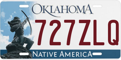 OK license plate 727ZLQ