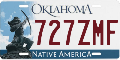 OK license plate 727ZMF