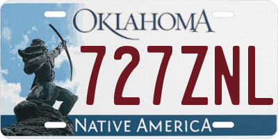 OK license plate 727ZNL