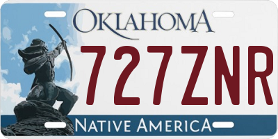 OK license plate 727ZNR
