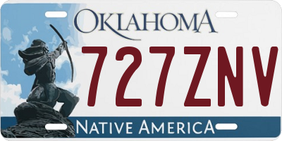 OK license plate 727ZNV