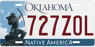 OK license plate 727ZOL