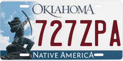 OK license plate 727ZPA