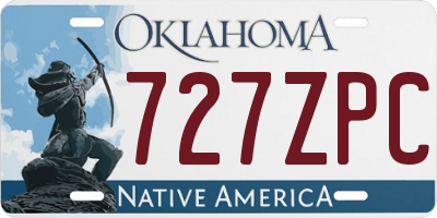 OK license plate 727ZPC