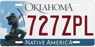 OK license plate 727ZPL