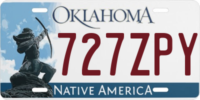 OK license plate 727ZPY