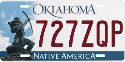 OK license plate 727ZQP
