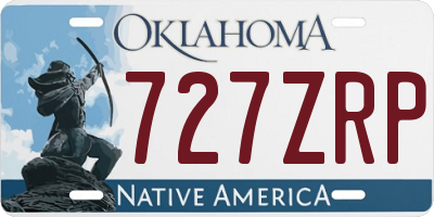 OK license plate 727ZRP