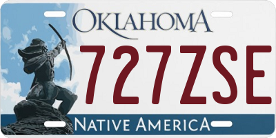 OK license plate 727ZSE