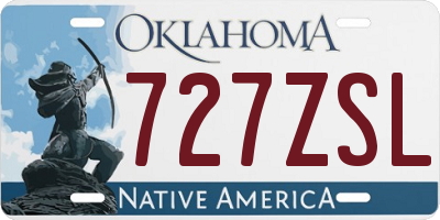 OK license plate 727ZSL