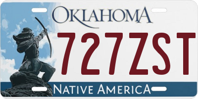 OK license plate 727ZST