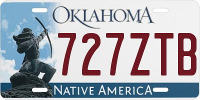 OK license plate 727ZTB