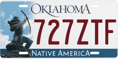 OK license plate 727ZTF