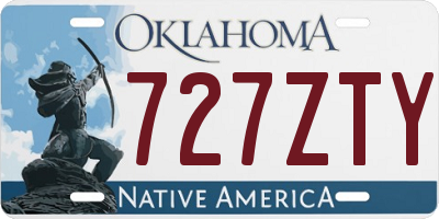 OK license plate 727ZTY