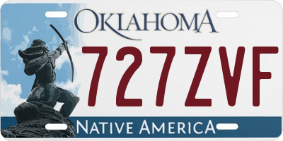 OK license plate 727ZVF