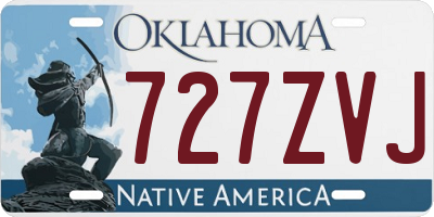 OK license plate 727ZVJ