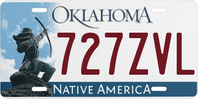 OK license plate 727ZVL