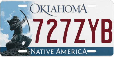 OK license plate 727ZYB