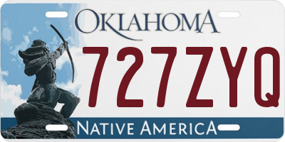 OK license plate 727ZYQ