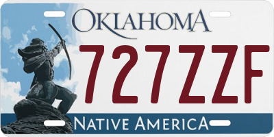 OK license plate 727ZZF