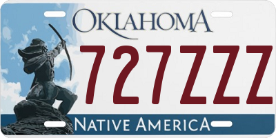OK license plate 727ZZZ