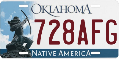 OK license plate 728AFG